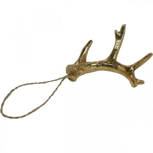 Floristik24 Christmas Decoration Antler Tree Decoration Gold 7.5cm 6 Pcs