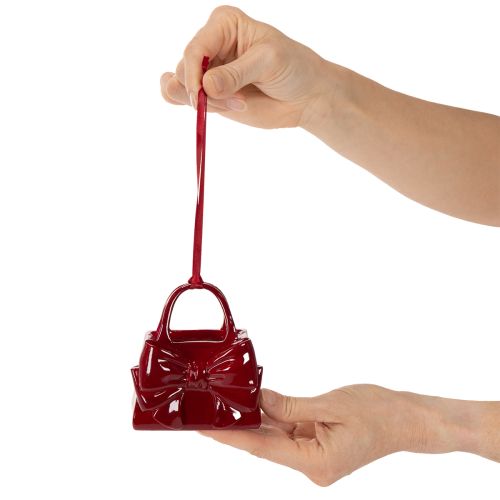 Decorative handbag with bow for hanging, 10cm | Floristik24.ie