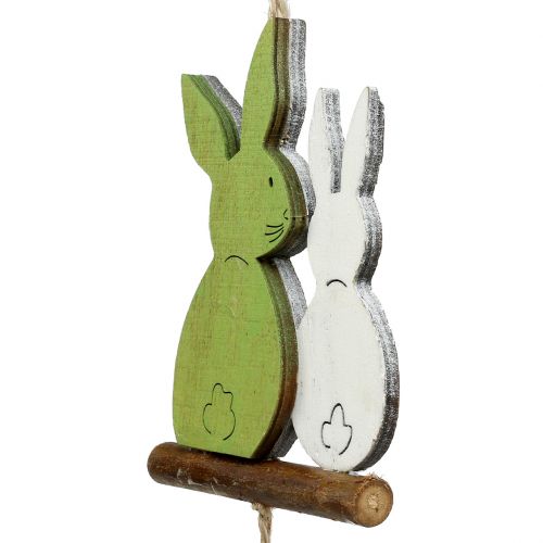 Product Hanger bunny green, nature 39cm - 42cm 6pcs