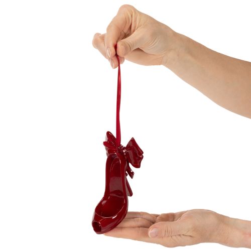 Decorative shoe for hanging with bow, 10cm | Floristik24.ie
