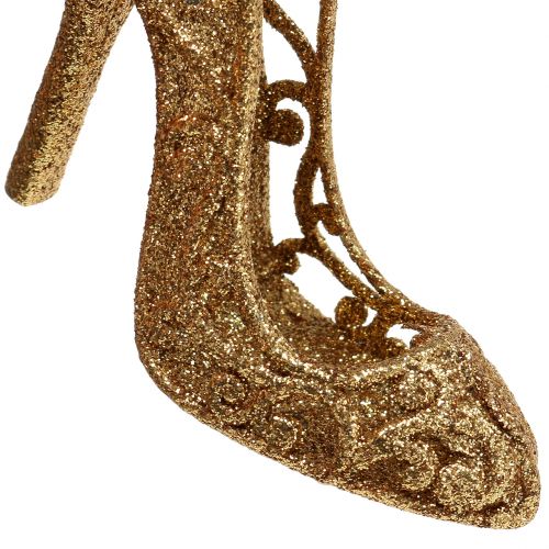 Floristik24 Golden pumps to hang 9cm