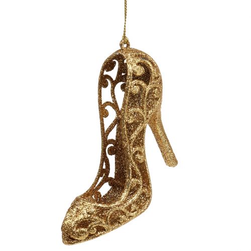 Floristik24 Golden pumps to hang 9cm