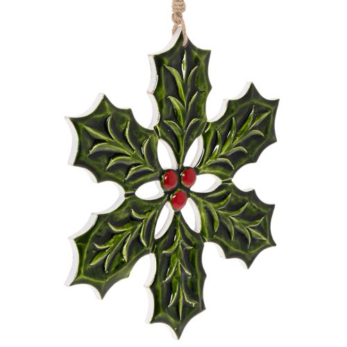 Holly ornament, Christmas decoration for hanging, 26cm buy online | Floristik24.ie