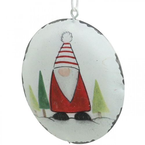 Floristik24 Christmas pendant gnome metal tree decoration Ø8cm 6pcs