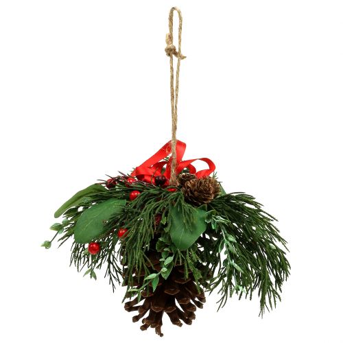 Floristik24 Christmas hanger with cones and berries 16cm