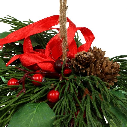 Product Christmas hanger with cones and berries 16cm