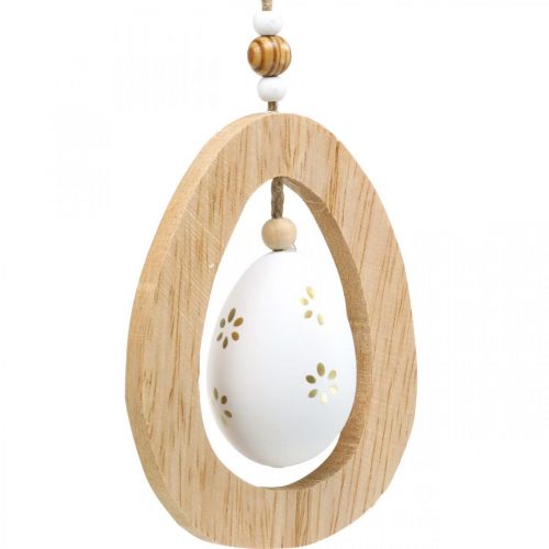 Product Easter egg for hanging with pattern eggs Easter decoration H12cm 3 pcs