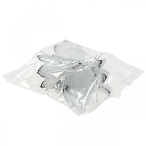 Product Hanging Pendant Elf Decoration Metal White Ø6cm H9cm 4 Pcs