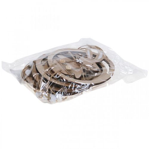 Product Decorative Pendant Wooden Easter Decoration Rabbit in Egg 9×1.5×23cm 6 pcs