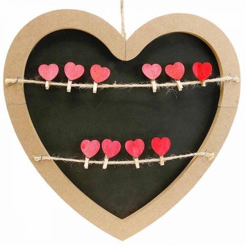 Wall decoration heart photo holder memo holder 10 clips 30cm