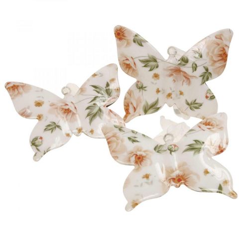 Floristik24 Deco butterflies metal deco hanger flowers W12×H10cm 3pcs