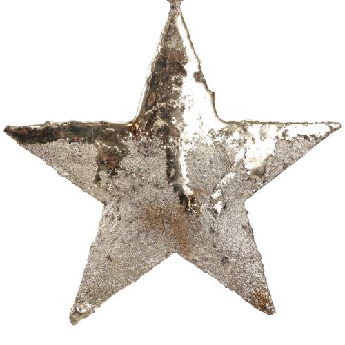 Floristik24 Hanging Decoration Star Metal Christmas Decoration Silver 15.5cm 3 Pcs
