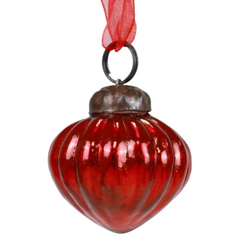 Product Christmas decoration glass hanging glass red 3.5×4cm 12 pcs