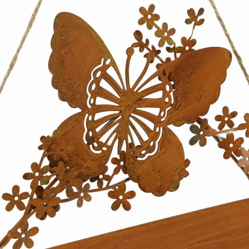 Product Deco sign welcome to hang up rust look 25×18/21cm 2pcs