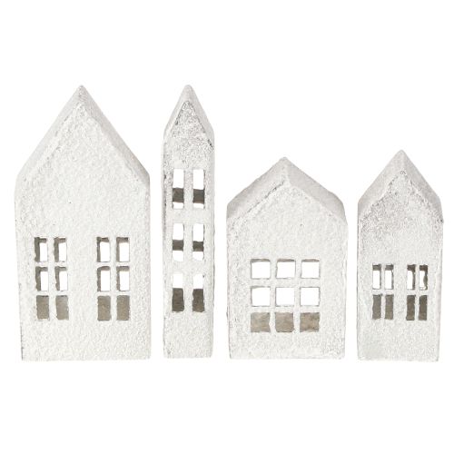 Miniature houses for interior design and ambiance, very decorative, timeless design for the home, 14cm, 4 pieces