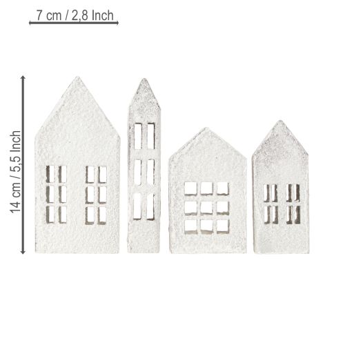 Product Miniature houses for interior design and ambiance, very decorative, timeless design for the home, 14cm, 4 pieces