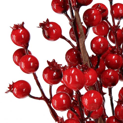 Floristik24 Rosehip Decoration Artificial Decorative Branches Red L62cm 3pcs