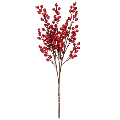 Floristik24 Rosehip Decoration Artificial Decorative Branches Red L62cm 3pcs