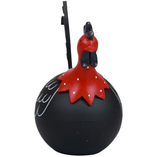 Product Rooster Easter decoration metal decoration chicken black red H13.5cm