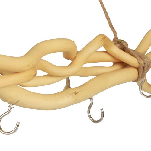 Product Wooden bundle hook rail wall decoration boho style for versatile use