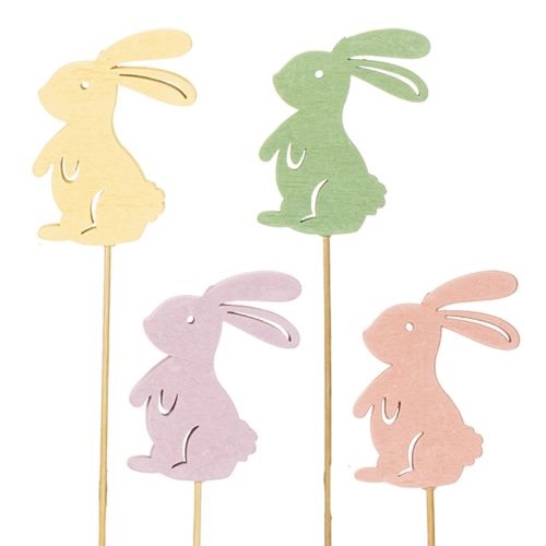 Decorative rabbits on a stick as graphic accents for tables and planters, 31.5cm, 16 pieces