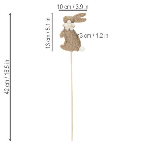 Product Easter bunny decorative figure for spring decorations and seasonal accents, 42cm, 8 pieces