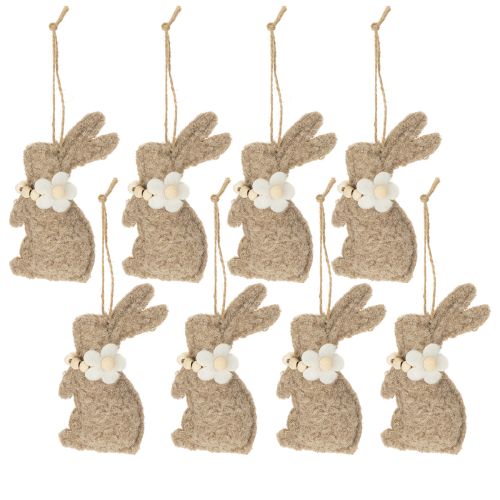 Product Easter bunny hanging decoration, ideal decorative accessory for window decoration, 14cm, 8 pieces