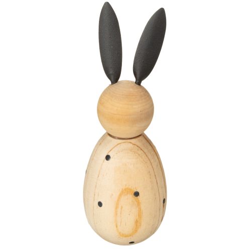 Product Wooden-look rabbit decorative figurine for calm and timeless decoration, 15cm, 2 pieces
