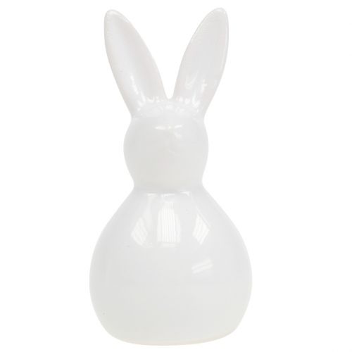 Bunny ceramic white 7,5cm 6pcs | Floristik24.ie