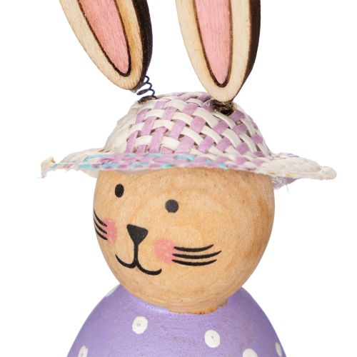 Product Easter bunny table decoration for spring, decorative bunnies with hats, 7cm, 9 pieces