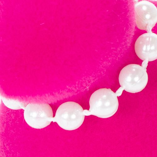 Product Easter bunny decorative figure with pearl necklace, perfect for living room or bedroom, 13cm, 4 pieces