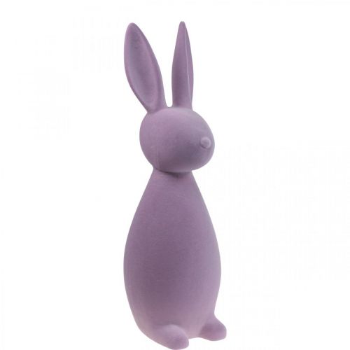 Floristik24 Decorative bunny decorative Easter bunny flocked lilac purple H47cm