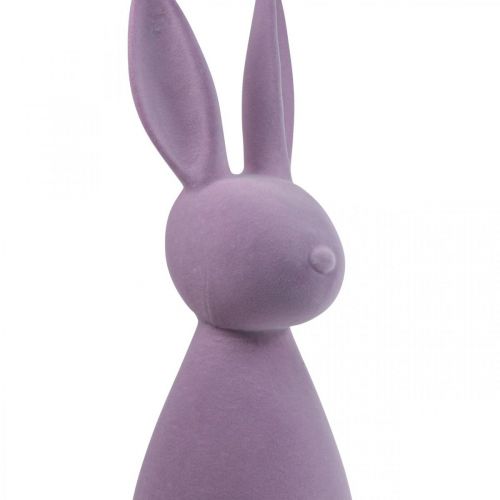 Product Decorative Easter Bunny – 2nd Choice – Flocked Lilac H47cm