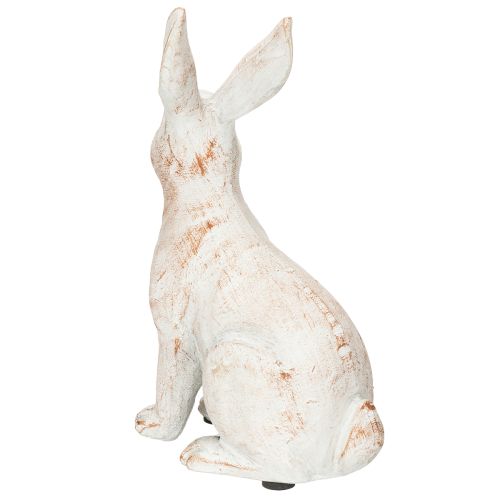 Product Rabbit sitting decorative rabbit artificial stone white brown 15.5x8.5x22cm