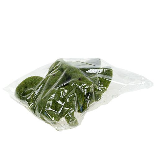 Floristik24 Sitting bunny green flocked H13.5cm 4pcs