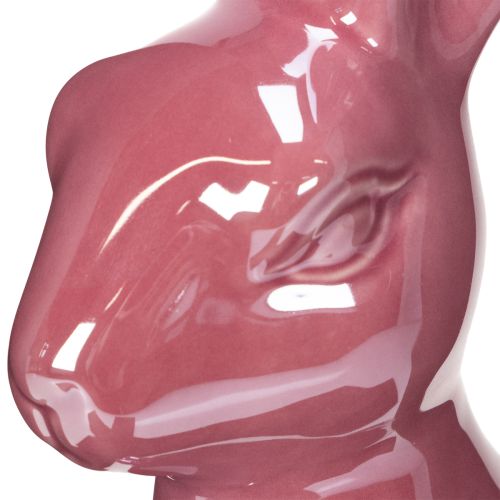 Product Easter decoration rabbit ceramic shiny figure for Easter and spring 37cm