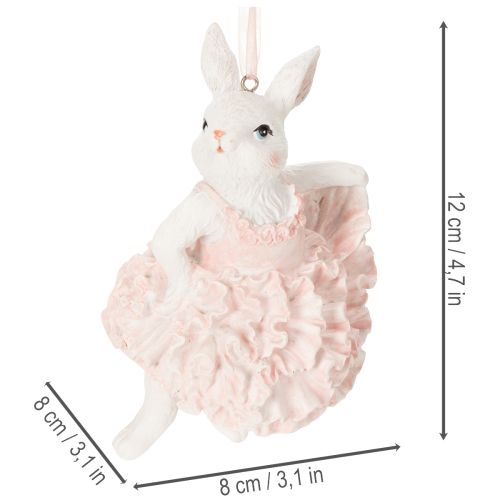 Product Ballerina bunny pendants, a highlight for Easter branches or Christmas trees, 12cm, 2 pieces