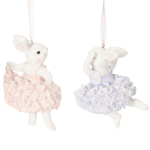 Product Ballerina bunny pendants, a highlight for Easter branches or Christmas trees, 12cm, 2 pieces