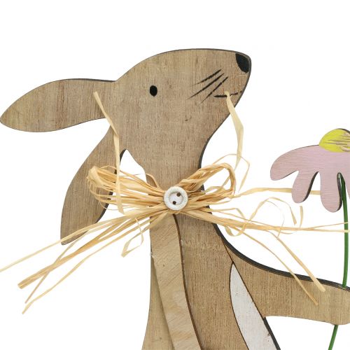 Floristik24 Decorative figure wooden bunny 27cm - 31cm 2pcs