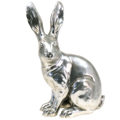 Decorative bunny silver H36cm