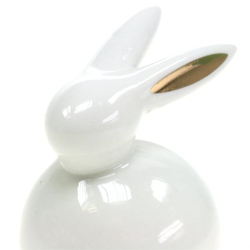 Product Easter figure bunny white-gold 8.5cm 4pcs