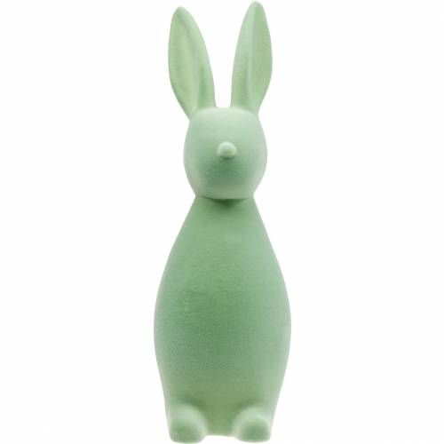 Floristik24 Easter decoration bunny 47cm green flocked Easter bunny decoration figure Easter