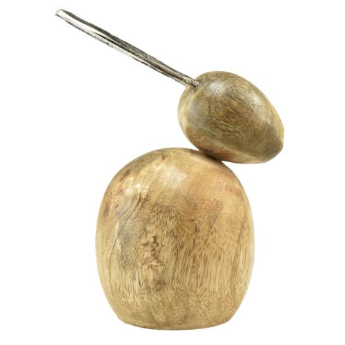 Product Rabbit decoration wood metal silver Easter 12,5x14x16,5cm