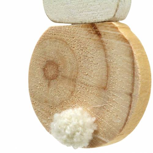 Floristik24 Easter bunny for hanging cream, natural wood assorted H10.5cm 8 pcs