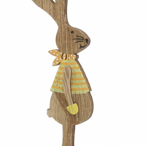 Floristik24 Easter decoration rabbit with stick wood assorted natural 11cm 16 pcs