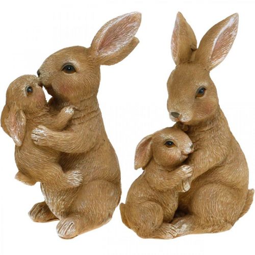 Floristik24 Rabbit decoration figures rabbit family Easter decoration H11.5cm 2pcs