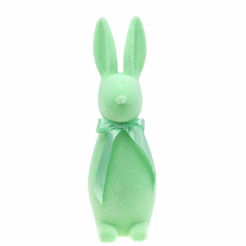 Floristik24 Bunny flocked mint green H42cm