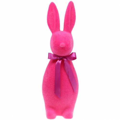 Floristik24 Bunny flocked pink H49cm