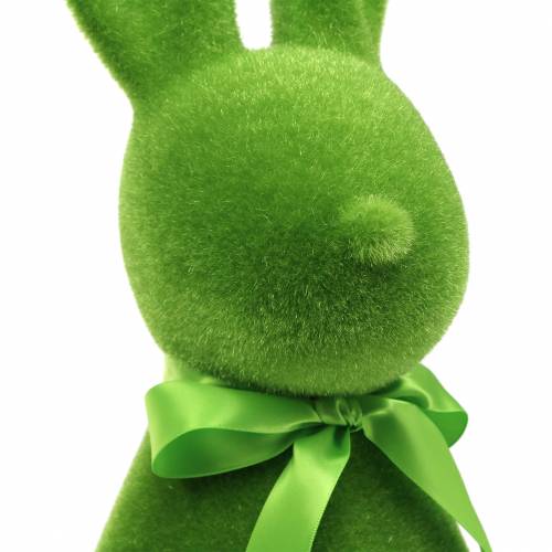 Floristik24 Flocked rabbit green H42cm