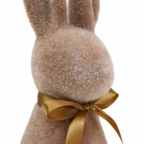 Floristik24 Bunny flocked brown 30cm 2pcs